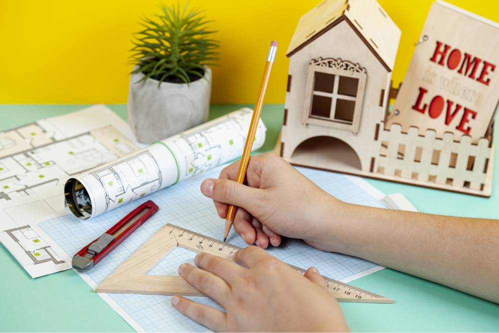architect working building project